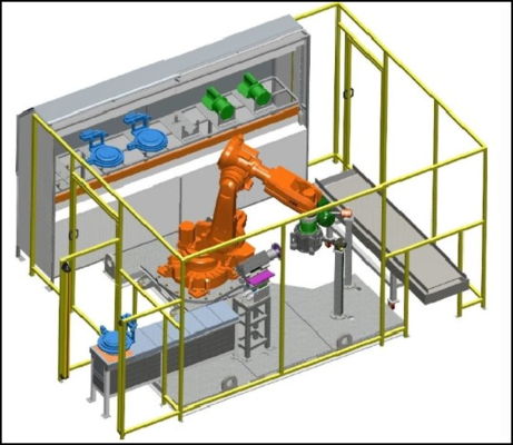 آلة إزالة الحواف المعدنية والطحن والتلميع الروبوتية من ABB